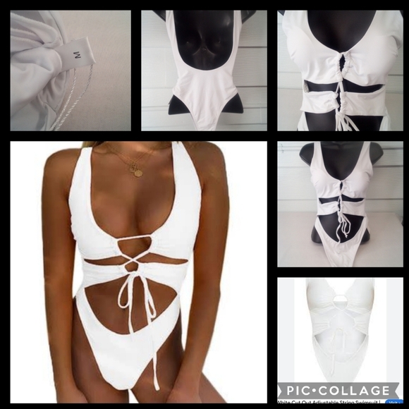 White one piece sexy swimsuit. - Picture 6 of 7